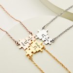 Personalizada Kid Mamá Rompecabezas Collar con nombre grabado Concienciación sobre el Autismo Joyería Día de la Madre Cumpleaños regalo de inspiración para las mujeres