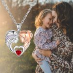 Spersonalizowany diamentowy naszyjnik dla matki i córki z sercem Urodziny Dzień Matki dla niej