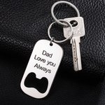 Porte-clés Décapsuleur Personnalisé avec Texte Cadeau de Fête des Pères pour Papa Grand-père