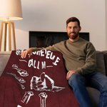 Personalised My Favorite People Fist Bump Soft Blanket with 1-16 Names Birthday Father's Day Gift for Dad Grandpa
