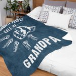 Personalised My Favorite People Fist Bump Soft Blanket with 1-16 Names Birthday Father's Day Gift for Dad Grandpa