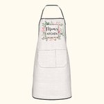 Personalized Watercolour Flower Apron with Name and Pocket Mother’s Day for Mom Grandma