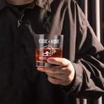 Bicchiere da whisky da 10 once con testo Regalo di compleanno per la festa del papà e del bambino per il nonno amante dei liquori
