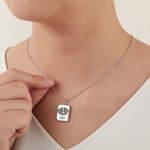 Personalised Engraved Pet Portrait Book Locket Necklace with Photo Name Birthday Gift for Pet Lover