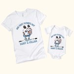 Camiseta de algodón 100% con diseño de papá abrazando a su bebé Camiseta de bebé a juego Nuestro primer día del padre juntos Regalo para papá primerizo Bebé