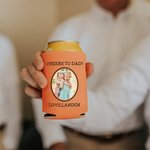 Personalized Multicolour Beer Can Cooler Sleeve with Photo and Text Set of 12 Father's Day Birthday Gift for Dad Grandpa