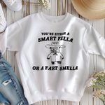 Spersonalizowana koszulka Retro Cartoon Trash Panda T-Shirt Sweatshirt You Are Either A Smart Fella Or Fart Smella Prezent urodzinowy dla przyjaciela