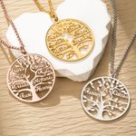 Henkilökohtainen Family Tree of Life riipus kaulakoru 1-9 nimet Dainty naisten korut äitienpäivä syntymäpäivälahja äidille isoäiti
