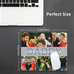 Gepersonaliseerd 6 Foto's Non-slip Muismat met Naam en Tekst Vaderdag Verjaardagscadeau voor Papa Opa