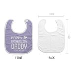 Babero Personalizado Feliz Primer Día del Padre Ajustable 100% Algodón con Apodo y Texto Regalo de Baby Shower para Bebé Bebé