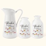 Personalisierte Wenn Mamas waren Blumen würden wir Sie wählen Keramik-Vase mit 1-16 Geburt Blumen Home Decor Muttertag Geschenk für Mama Oma