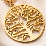 Henkilökohtainen Family Tree of Life riipus kaulakoru 1-9 nimet Dainty naisten korut äitienpäivä syntymäpäivälahja äidille isoäiti