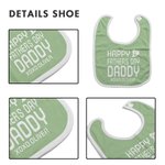 Babero Personalizado Feliz Primer Día del Padre Ajustable 100% Algodón con Apodo y Texto Regalo de Baby Shower para Bebé Bebé