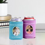 Personalisierter Mehrfarbiger Bierdose-Kühler mit Foto und Text 12er Set Oktoberfest Vatertag Geburtstagsgeschenk für Freund Papa Opa