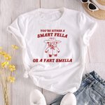 Spersonalizowana koszulka Retro Cartoon Trash Panda T-Shirt Sweatshirt You Are Either A Smart Fella Or Fart Smella Prezent urodzinowy dla przyjaciela