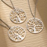 Henkilökohtainen Family Tree of Life riipus kaulakoru 1-9 nimet Dainty naisten korut äitienpäivä syntymäpäivälahja äidille isoäiti