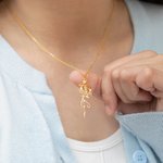 Collar personalizado con nombre y signo del zodiaco joya minimalista de astrología regalo de cumpleaños o Día de la Madre para mujer y niña