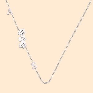 Collier avec Prénom et Lettres Séparées Personnalisés Pendentif Patte de Chien Chat Cadeau Anniversaire Souvenir pour Amoureux d'Animal de Compagnie
