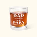 Personalised First Dad Now Grandpa 10oz Whisky Glass with Names Father's Day Birthday Gift for Him