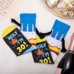 Personalised Colourful Cake Candle Holy I’m Magnetic Hand-holding Socks with Number Birthday Party Gift for Friend Family