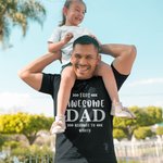 Gepersonaliseerd This Awesome Dad Belong to 100% Katoenen T-shirt met naam Vaderdag Verjaardagscadeau voor papa