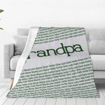 Repetición personalizada 1-15 nombres Suave manta de tiro Cumpleaños Día del Padre Regalo para el padre de familia