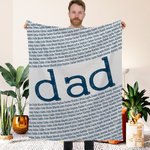 Repetición personalizada 1-15 nombres Suave manta de tiro Cumpleaños Día del Padre Regalo para el padre de familia