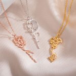 Collar personalizado con nombre y signo del zodiaco joya minimalista de astrología regalo de cumpleaños o Día de la Madre para mujer y niña