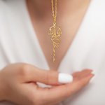 Collar personalizado con nombre y signo del zodiaco joya minimalista de astrología regalo de cumpleaños o Día de la Madre para mujer y niña