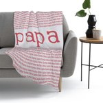 Repetición personalizada 1-15 nombres Suave manta de tiro Cumpleaños Día del Padre Regalo para el padre de familia
