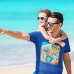 Personalized Beach Buddies Slipper 100% Cotton T-shirt with 1-8 Names Mother's Day Father's Day Gift for Family