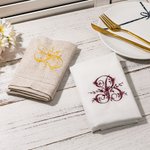 Personalised Monogram Linen Napkin with Embroidered Initial Mother's Day Wedding Gift for Her
