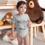Onesie T-shirt Personnalisé avec Nom Papa et Bébé Thème Our First Fatherday Cadeau Fête des Pères Anniversaire pour Nouveau Papa Bébé