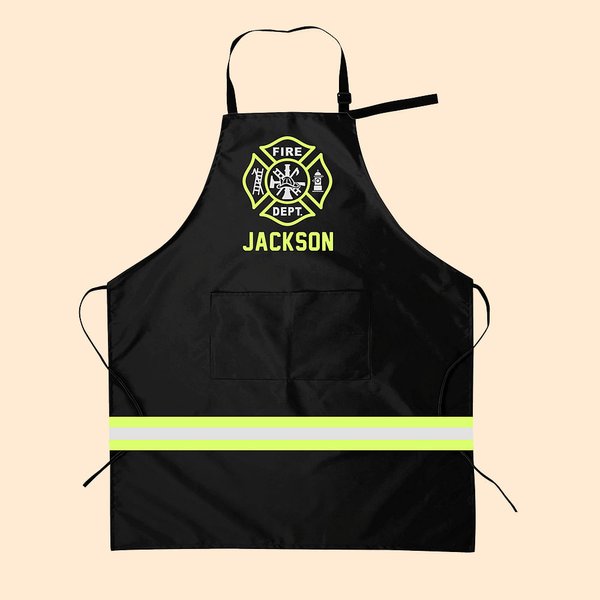 Tablier de pompier imperméable et réfléchissant avec poche Cadeau d'anniversaire de la fête des pères pour le papa pompier