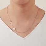 Personalised 1-3 Cute Paws Name Necklace with Letter Birthday Memorial Gift for Pet Lover