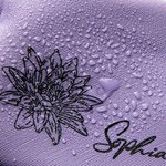 Personalizzato in pelle di grande capacità impermeabile nascita fiore trucco borsa cosmetica con nome damigella d'onore festa della mamma regalo di compleanno per lei