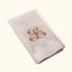 Personalised Monogram Linen Napkin with Embroidered Initial Mother's Day Wedding Gift for Her