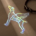 Personalizzato olografico senza traccia di gatto cane silhouette arcobaleno Prisma finestra Cling con nome Memorial regalo di compleanno per gli amanti degli animali domestici