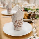 Personalised Monogram Linen Napkin with Embroidered Initial Mother's Day Wedding Gift for Her