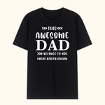 Gepersonaliseerd This Awesome Dad Belong to 100% Katoenen T-shirt met naam Vaderdag Verjaardagscadeau voor papa