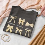 T-shirt Adulte et Enfant Personnalisé avec Texte et Noeud Papillon Cadeau Religieux Anniversaire pour Elle