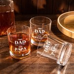 Personalised First Dad Now Grandpa 10oz Whisky Glass with Names Father's Day Birthday Gift for Him