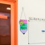 Personalised Wooden Teacher Pencil Sign Name Plaque with Bow and Rope School Classroom Wall Door Hanger Teachers’ Day Gift for Teacher