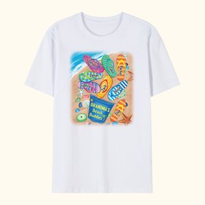 Personalized Beach Buddies Slipper 100% Cotton T-shirt with 1-8 Names Mother's Day Father's Day Gift for Family