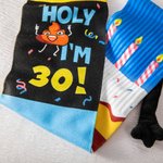 Personalised Colourful Cake Candle Holy I’m Magnetic Hand-holding Socks with Number Birthday Party Gift for Friend Family