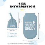 Personalized Happy First Father’s Day 100% Cotton Sleep Sack and Hat Swaddle Set with Name Father's Day Newborn Gift for Baby
