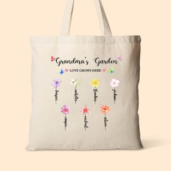 Sac en Toile Personnalisé avec 1-14 Noms Cadeau d'Anniversaire Fête pour Femme