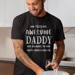 Gepersonaliseerd This Awesome Dad Belong to 100% Katoenen T-shirt met naam Vaderdag Verjaardagscadeau voor papa