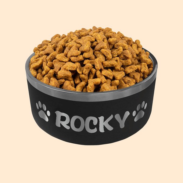 Personalised Food-grade Stainless Steel 32oz Engraved Dog Bowl Water Dish with Name Non-slip Pet Feeding Supplies Gift for Pet Lovers