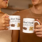 Tasse en Céramique 330ml/450ml Personnalisée avec Noms et États Cadeau d'Amitié pour la Famille et les Amis
